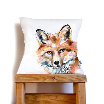 Inky Fox Large Luxury Cushion And Inner, 2 of 4