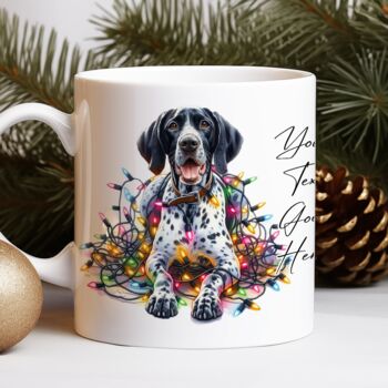 Personalised German Pointer In Christmas Lights, 5 of 10