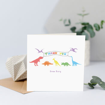 Personalised Thank You Cards With Dinosaurs, 4 of 4