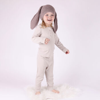 Baby Bunny Ear Hat Easy Knitting Kit Easter, 4 of 7