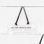 Dog Bone Hanging Sign And Personalised Bag, Mothers Day, thumbnail 4 of 8