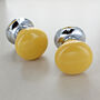 Yellow Mortice Ceramic Door Knobs Set By G Decor, thumbnail 1 of 2