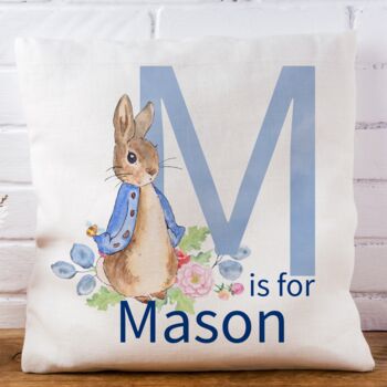 Personalised Peter Rabbit Letter Cushion, 3 of 3