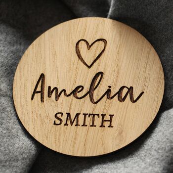 Personalised Engraved Baby Announcement Sign, 3 of 3
