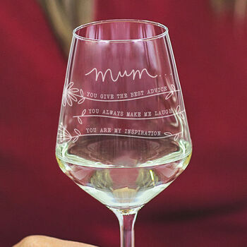 Personalised ‘Reasons Why I Love Mum’ Wine Glass, 2 of 2