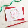 Christmas Wreath Thank You Cards, thumbnail 1 of 4