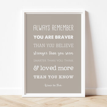 Winnie The Pooh 'Loved More Than You Know' Print, 9 of 10
