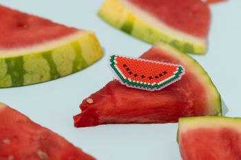 Make Your Own Watermelon Brooch Cross Stitch Kit, 8 of 9