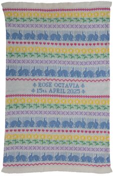 Personalised Lambswool Baby Blanket, 2 of 6