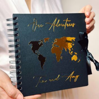 Compact Travel Gift Set World Map With Push In Pins And Personalised Scrapbook, 8 of 11