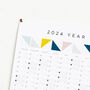 2024 Geometric Year Planner Calendar, thumbnail 2 of 3