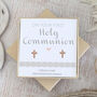 Rose Gold Earrings – ‘On Your First Holy Communion’, thumbnail 1 of 4