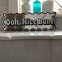 Wavy Edge Nice Bum Mirror Sign, thumbnail 5 of 11
