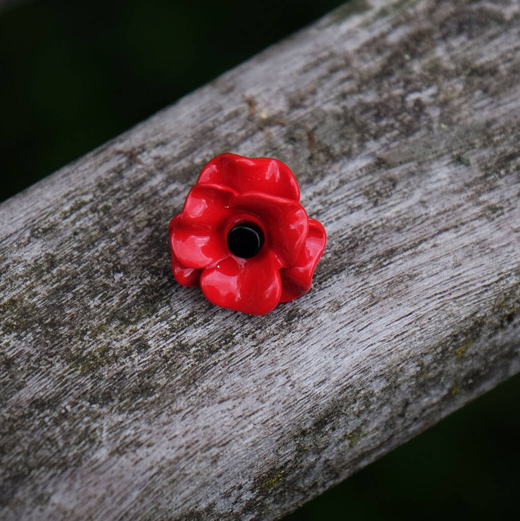 Poppy Red Flower Lapel Pin, 1 of 5