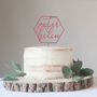 Personalised Simple Geometric Wedding Cake Topper, thumbnail 1 of 5