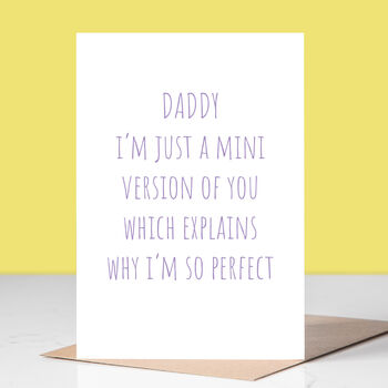 Mini Daddy Father's Day Card, 3 of 3