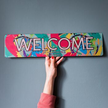 Personalised Welcome Hallway Mirror Sign, 4 of 6