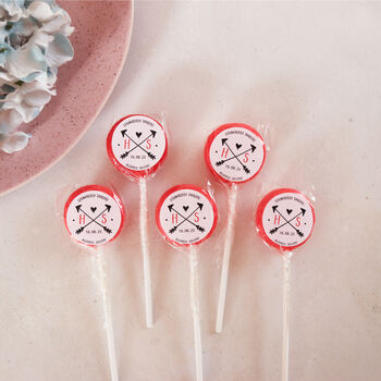 Personalised Initials Wedding Favour Lollipops, 4 of 6
