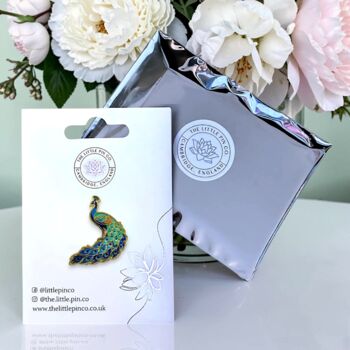Choose Your Colour – Peacock Enamel Pin, 2 of 12