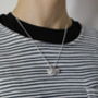 Personalised Initial Organic Silver Nugget Necklace, thumbnail 5 of 7