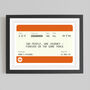 Personalised Train Ticket Wedding Print, thumbnail 2 of 3