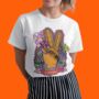 Peace, Power And Love Graphic Design T Shirt, thumbnail 1 of 3