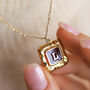 Vintage Initial Necklace Personalised Various Colours, thumbnail 5 of 11