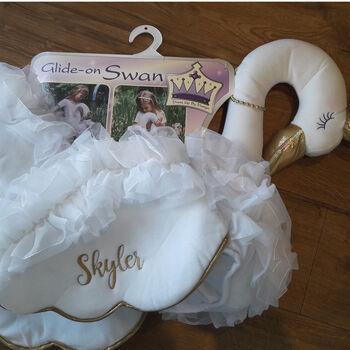 Personalised Children's Ride On Glide On Swan, 5 of 6
