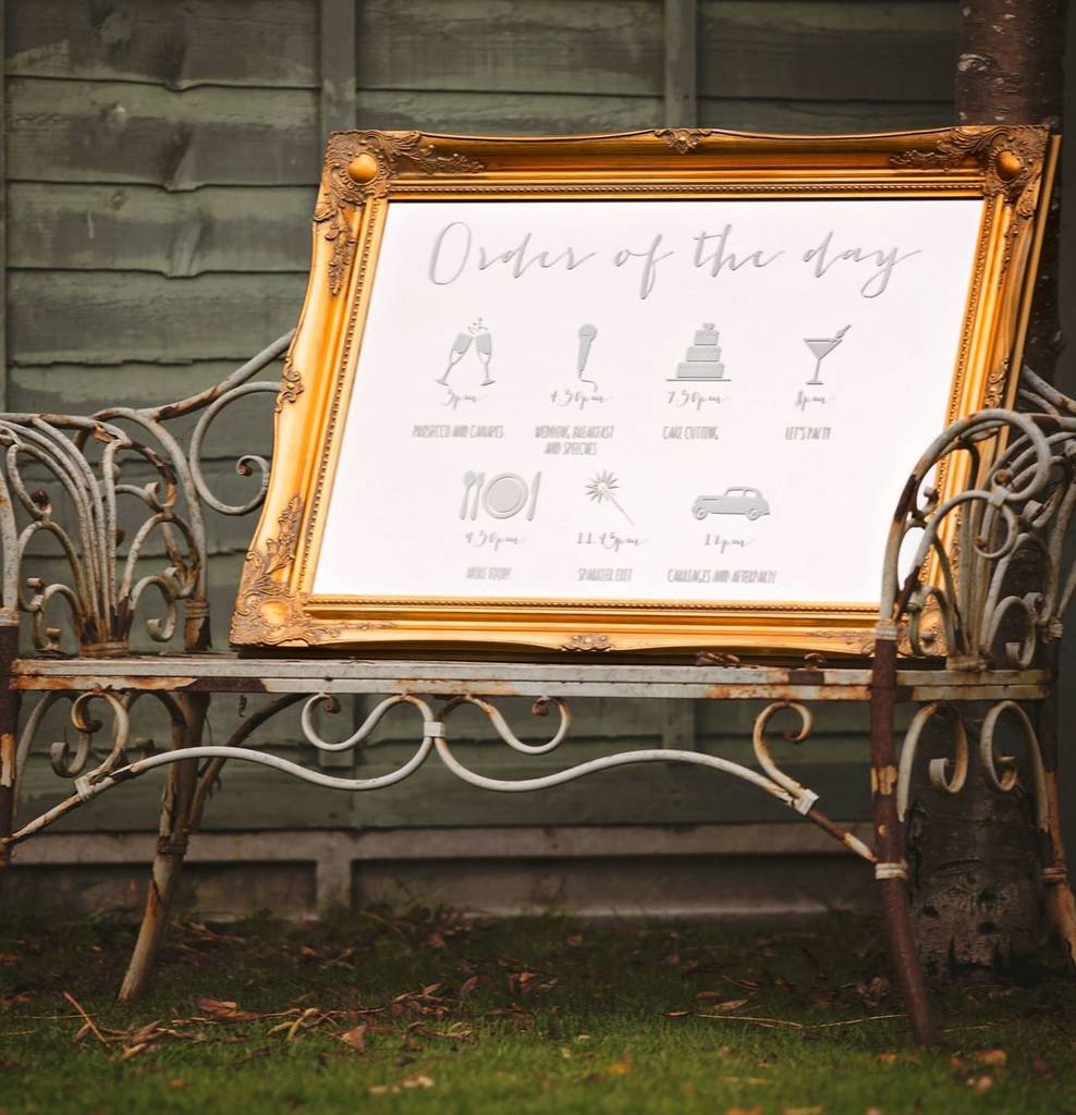 Order Of The Day Or Mirror Story Board Wedding, 1 of 4