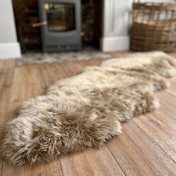 Double Sheepskin Rug In Various Colours, 4 of 4