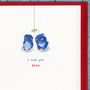 Personalised Christmas Card With Mistletoe Or Heart, thumbnail 5 of 8