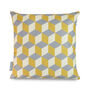 Cube Yellow Water Resistant Garden Outdoors Cushion, thumbnail 2 of 7