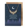 Night Owl Necklace Greeting Card, thumbnail 2 of 2