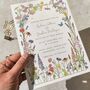 Cottage Garden Wildflowers A5 Wedding Invitation, thumbnail 1 of 7
