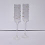 Ribbed Polka Dot Prosecco Glasses Set Of Two, thumbnail 1 of 4