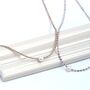 Adjustable Mini Gem Beaded Necklace On Silver Or Gold Vermeil, thumbnail 7 of 12