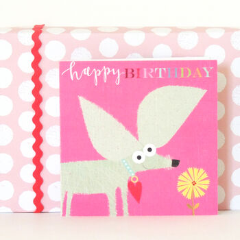 Chihuahua And Flower Birthday Card, 4 of 4