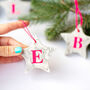 Personalised Marble Effect Star With Neon Initial, thumbnail 4 of 4
