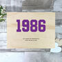 Personalised Year Milestone Wooden Memory Box 18th, 21st, 50th Birthday And Anniversary Gift, thumbnail 10 of 12