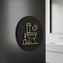 Toilet Icon Door Sign In Raised With Raised Design, thumbnail 3 of 5
