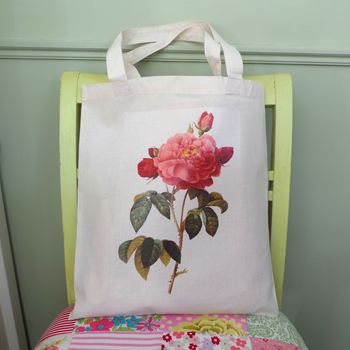 Hydrangea Flower Illustration Cotton Shopping Tote, 6 of 7