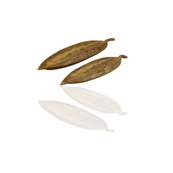 Set Of Two Brass Feather Trays, 2 of 2