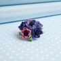Hand Painted Anemone Brooch In Different Colours, thumbnail 2 of 6