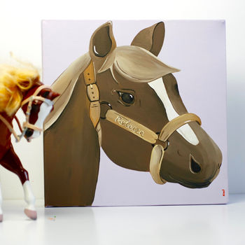 Personalised Pony Canvas, Hand Painted, 8 of 12