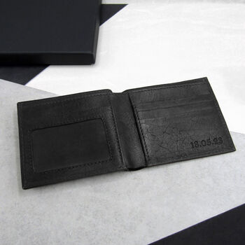 Personalised Men's Rfid Leather Photo Billfold Wallet, 4 of 8