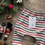 Christmas Stripe Organic Leggings, thumbnail 3 of 5