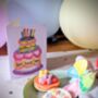 Colourful Happy Birthday Hand Iced Biscuits And Birthday Card Letterbox Gift, thumbnail 3 of 12
