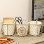 Personalised Grey Wire Office Desk Organiser Trio, thumbnail 1 of 10