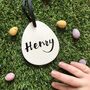 Personalised Hanging Ceramic Easter Egg Decoration, thumbnail 1 of 6