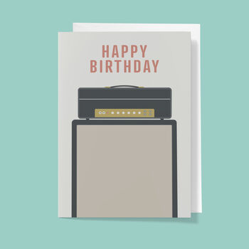 Amplifier Birthday Card | Guitar Greetings Card, 3 of 5